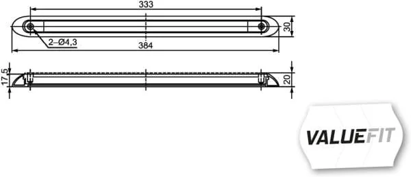 Hella - 2DA357015001 - Brake Light LED Rectangular 12V Red Bolt On Hella Valuefit