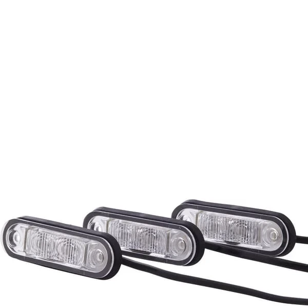 HELLA - 2KA959640102 - Kennzeichenleuchte LED 0.50W Rechteckig 12/24/10/33V Transparent Schraubmontage