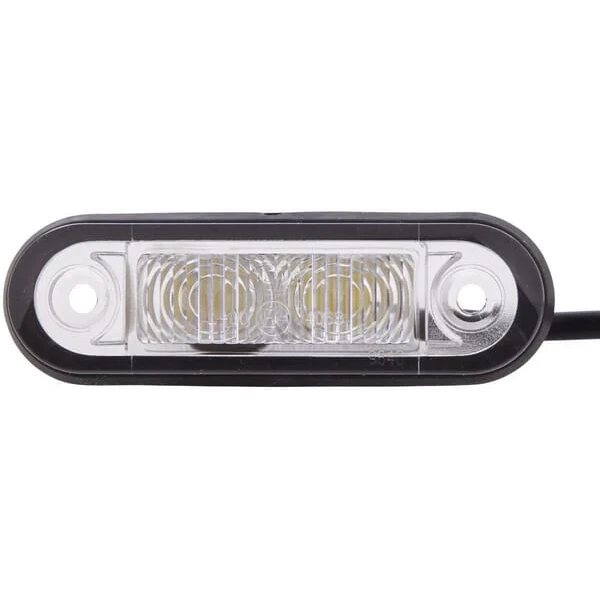 HELLA - 2KA959640102 - Kennzeichenleuchte LED 0.50W Rechteckig 12/24/10/33V Transparent Schraubmontage