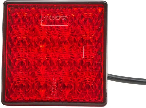 Hella - 2NE357029141 - Fog Light LED Square 24V Red Bolt On 80x33.7x80mm Hella Valuefit
