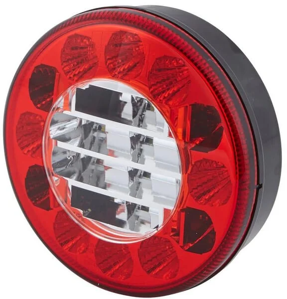 HELLA - 2NR357027051 - Rueckfahrleuchte LED Rund 10/30 V Transparent/Rot Schraubmontage