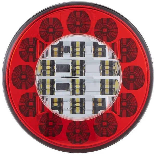 HELLA - 2NR357027051 - Rueckfahrleuchte LED Rund 10/30 V Transparent/Rot Schraubmontage