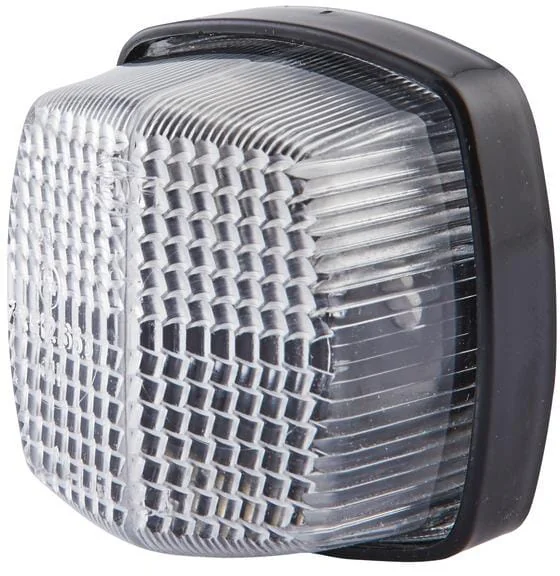 Hella - 2PF004081001 - Marker Light 5W Square 12V Transparent/White Bolt On 62x42x62mm