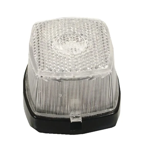 Hella - 2PG003057067 - Marker Light 5W Square 12V Transparent/White Bolt On 62x46x62mm
