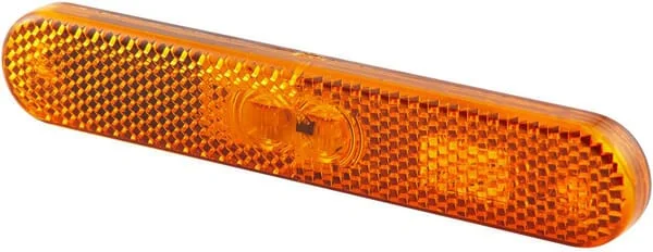 HELLA - 2PS009226021 - Markierungsleuchte LED 0.50W Rechteckig 12V Gelb Gehaeuse: Orange Schraubmontage