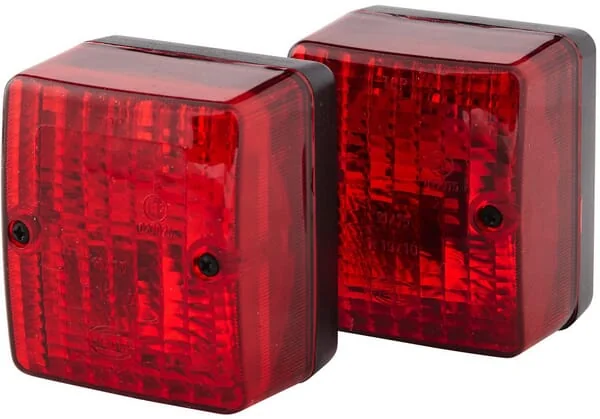 Hella - 2SA996012091 - Rear Light Square 12/24V Red Bolt On 90x60x80mm