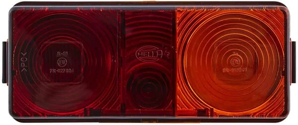Hella - 2SD998531067 - Rear Light Rectangular, 12/24V, Red/Orange, Bolt On, 170x64x75mm, Hella