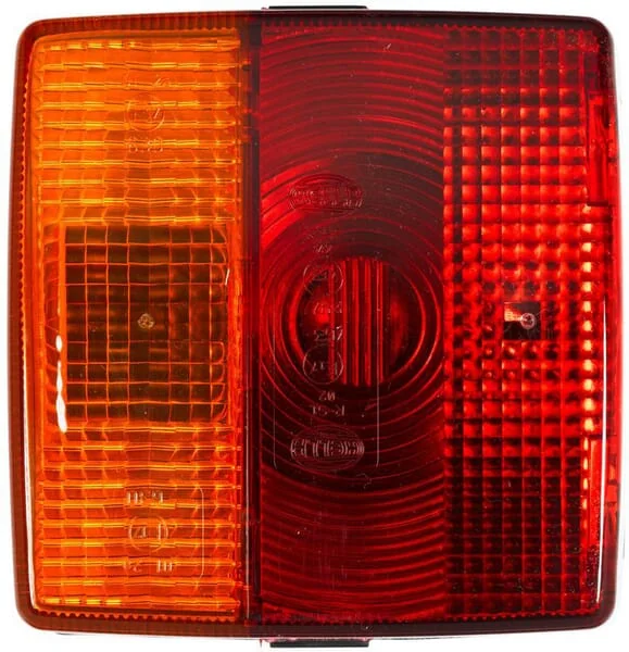 Hella - 2SE004623001 - Square Rear Light, 12V, Amber/Red, Bolted, 102x55x98mm, Hella