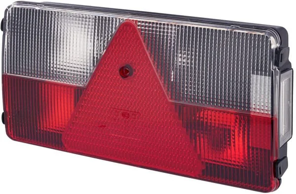 HELLA - 2VB341032111 - Rueckleuchte Links Rechteckig 12V Rot/Orange/Weiss Schraubmontage