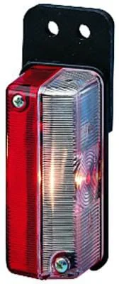 Hella - 2XS005020011 - Marker Light 5W, Rectangular, 12/24V, Red/White, Bolt On, Hella