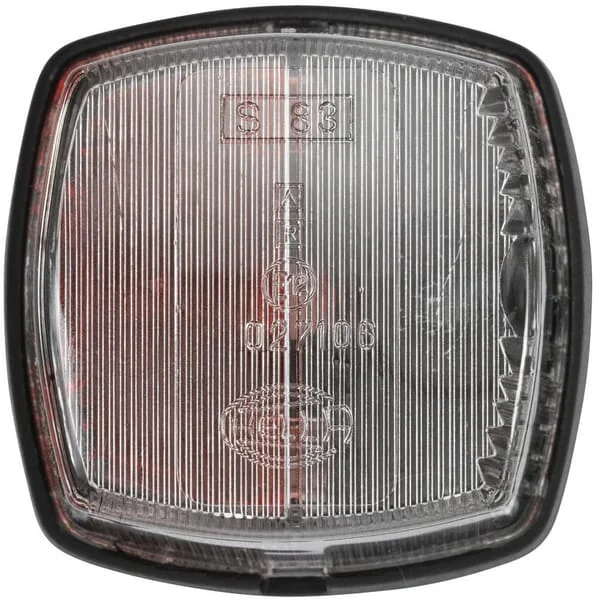 Hella - 2XS005639001 - Marker Light 5W, Square, 12V, Red/White, Bolt On, 62x40x62mm, Hella