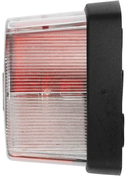 Hella - 2XS005639001 - Marker Light 5W, Square, 12V, Red/White, Bolt On, 62x40x62mm, Hella