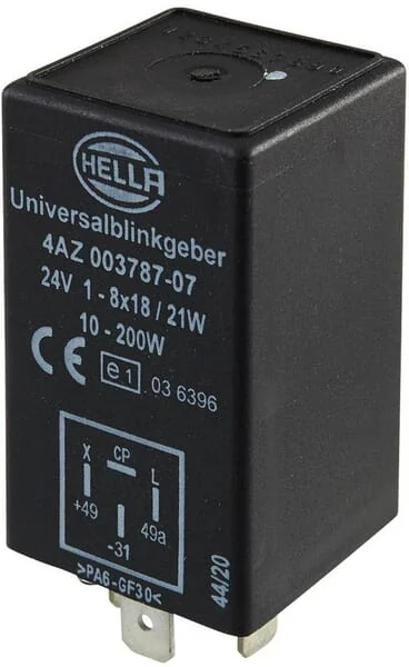 Hella - 4AZ003787071 - Flasher Relay, 4 Pole, 24 V