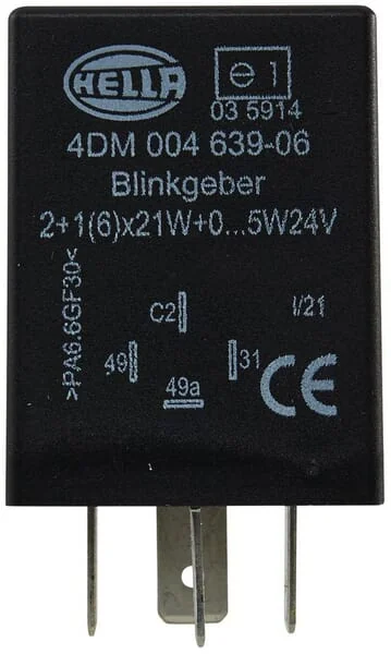 HELLA - 4DM004639061 - FLASHER RELAY 24V 2+1 (6)X2