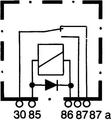 Hella - 4RD933332627 - Relay 12V 30A/40A, 5-Pole, Switch, With Holder