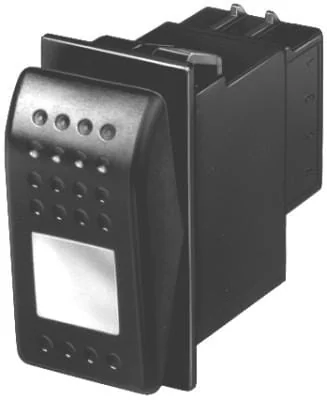 Hella - 6EH007832021 - Rocker Switch, S24, I-0, 4-Pin, With Comfort Function