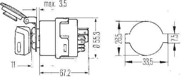 Hella - 6JB003959011 - Zuend-/Startschalter
