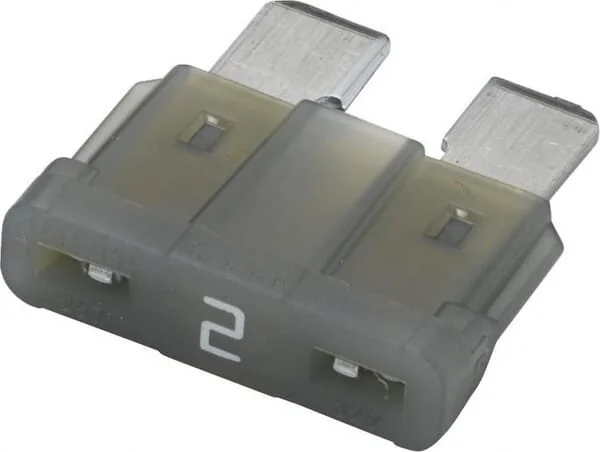 Hella - 8JS711683841 - Fuse Standard Blade 32V 2A Length 18.8mm Grey Pack 5x Hella