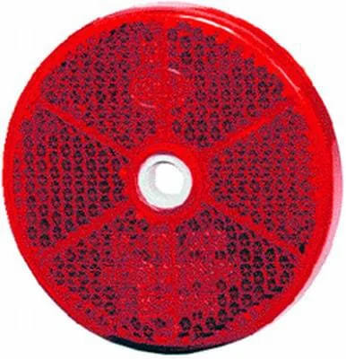 Hella - 8RA002014232 - Reflector, Diameter 60 MM, Red, With 6 MM Hole, E24 0030, Hella