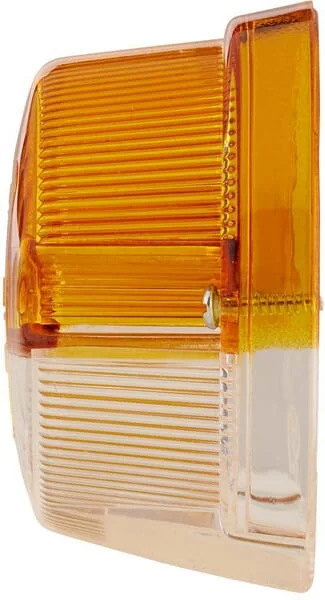 Hella - 9EL088538001 - Light Lens, Amber/Transparent, Round LH/RH Hella