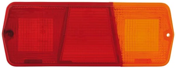 Hella - 9EL111647001 - Light Lens, Amber/Red, Rectangular Rear/Right Hella