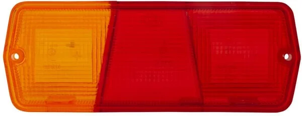 Hella - 9EL111647001 - Light Lens, Amber/Red, Rectangular Rear/Right Hella