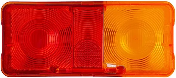 Hella - 9EL112743001 - Light Lens, Amber/Red, Rectangular Rear/Left