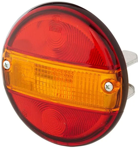 Hella - 9EL113324001 - Light Lens, Orange/Red, Round Diameter 140mm LH/RH/Rear Hella