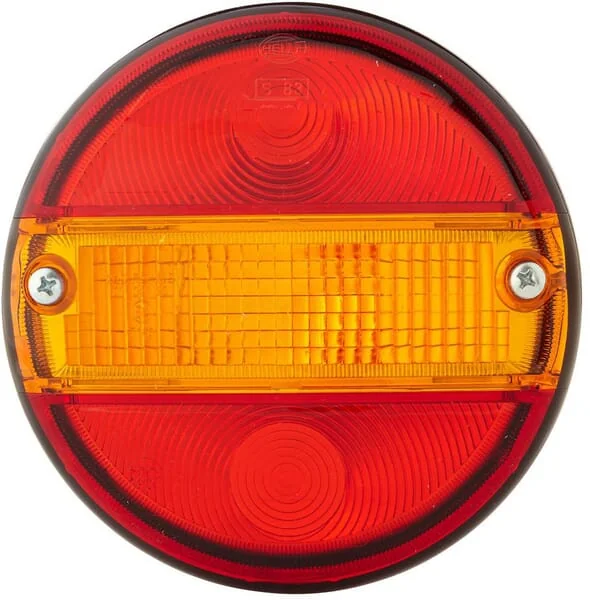 Hella - 9EL113324001 - Light Lens, Orange/Red, Round Diameter 140mm LH/RH/Rear Hella