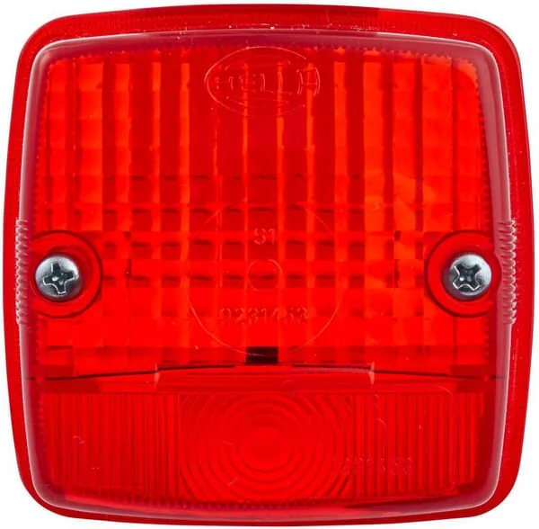 Hella - 9EL115003035 - Light Lens, Red, Square LH/RH/Rear Hella