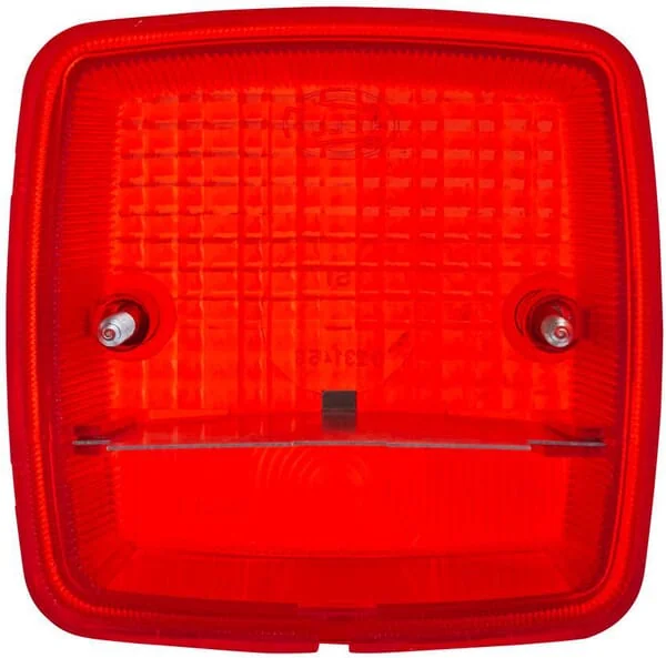 Hella - 9EL115003035 - Light Lens, Red, Square LH/RH/Rear Hella