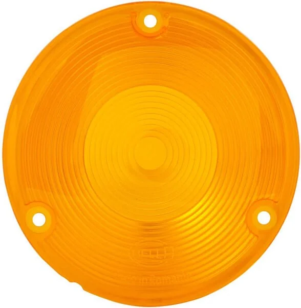 Hella - 9EL116907001 - Light Lens, Amber, Round LH/RH Hella