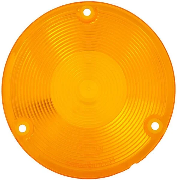 Hella - 9EL116907001 - Light Lens, Amber, Round LH/RH Hella
