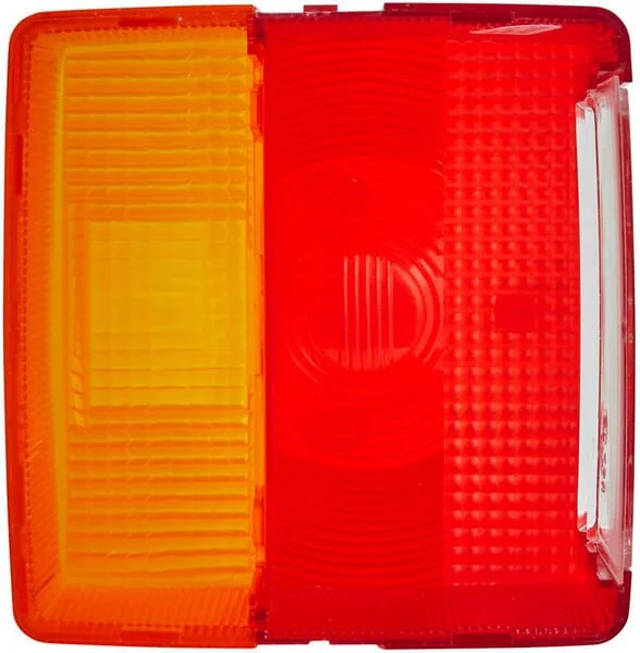 Hella - 9EL129519001 - Light Lens, Red/Transparent/Amber, Square LH/RH/Rear Hella