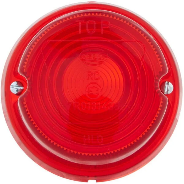 Hella - 9EL135266001 - Light Lens, Red, Round LH/RH/Rear Hella