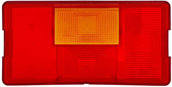Hella - 9EL136819011 - Light Lens, Orange/Red, Rectangular Rear/Left Hella