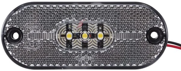 Hella ValueFit - 2PG357009121 - Marker Light LED, Rectangular, 24V, Transparent, Bolt On