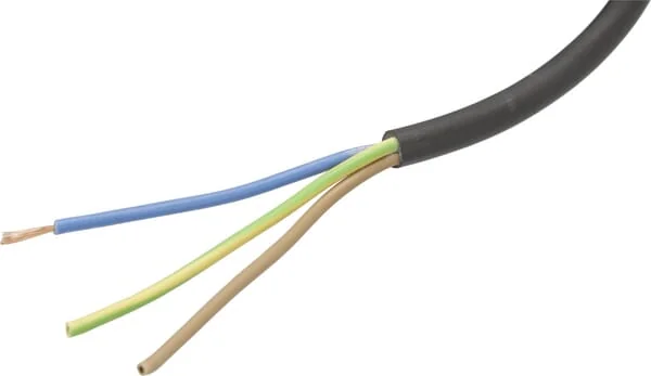 Helukabel - H05VVF3X15BK - Cable 3x1.5mm², Black, PVC, per m, Helukabel