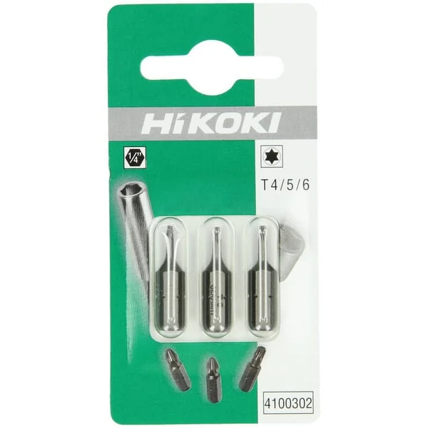 Hikoki - 4100302 - Bits Torx 1/4" T4/T5/T6-25mm (3x)