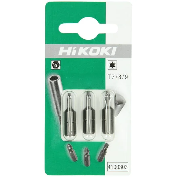 Hikoki - 4100303 - Torx-Bits 1/4" T7/T8/T9-25mm