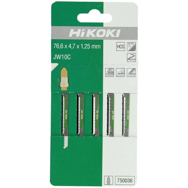 Hikoki - 750036 - Hikoki Jigsaw Blade Set of 5