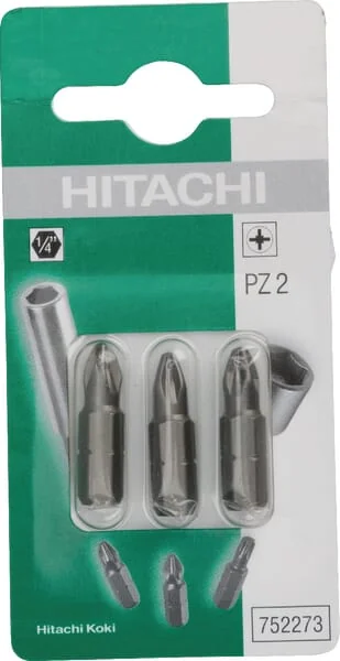 Hikoki - 752273 - Bits 1/4" Pz 2-25mm 3x