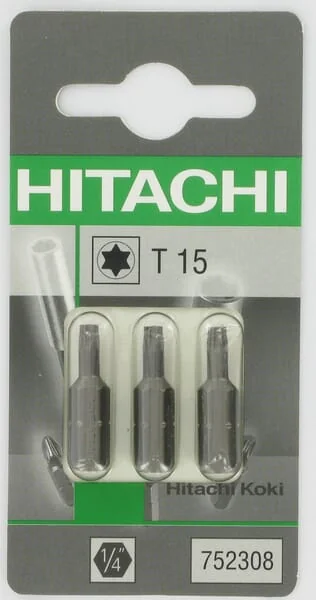 Hikoki - 752308 - Bits Torx 1/4" T15-25mm 3x
