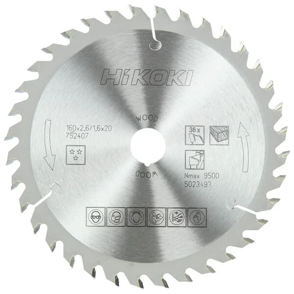 Hikoki - 752407 - HM Circular Saw Blade 160x20/16 T36
