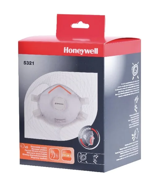 Honeywell - 1030340 - Mask 5321 FFP3, Box of 5 Pieces