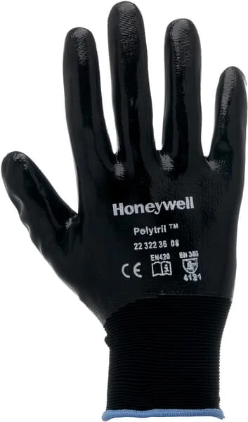 Honeywell - 223223610 - Work Gloves Black Polyamide 25cm Long Size 10/XL Polytril™ By Honeywell