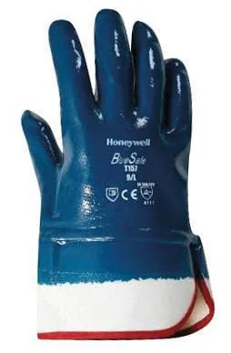 Honeywell - HS1570 - Work Gloves Blue-White Cotton/Fabric Size 9/L Bluesafe By Honeywell
