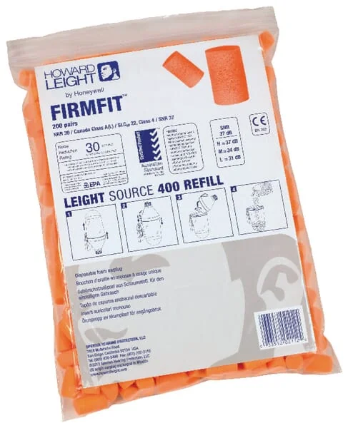 Howard Leight by Honeywell - 1033016 - Ear Plugs, Refill, 200 Pairs