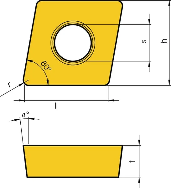 Huvema - CCGT060202ALK1010 - Turning Insert CCGT 060202 10x