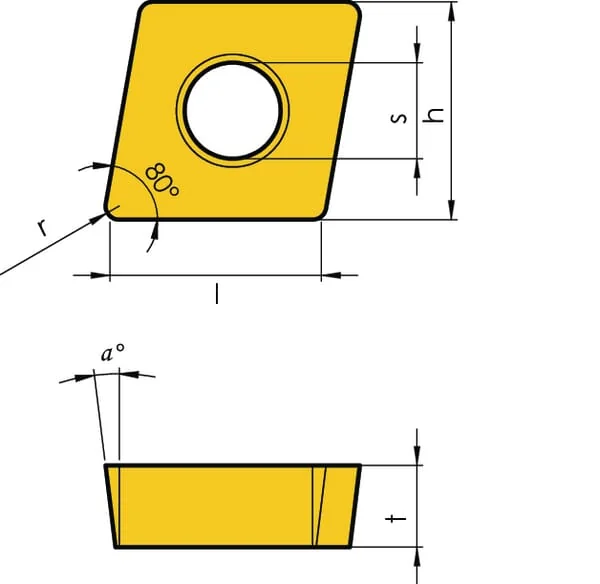 Huvema - CCMT060204MMIT1601 - Turning Insert CCMT 060204 10x